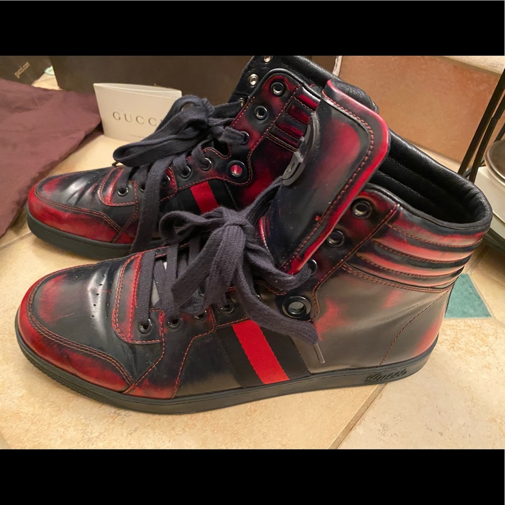 Men’s Gucci high top sneakers - Picture 1 of 7